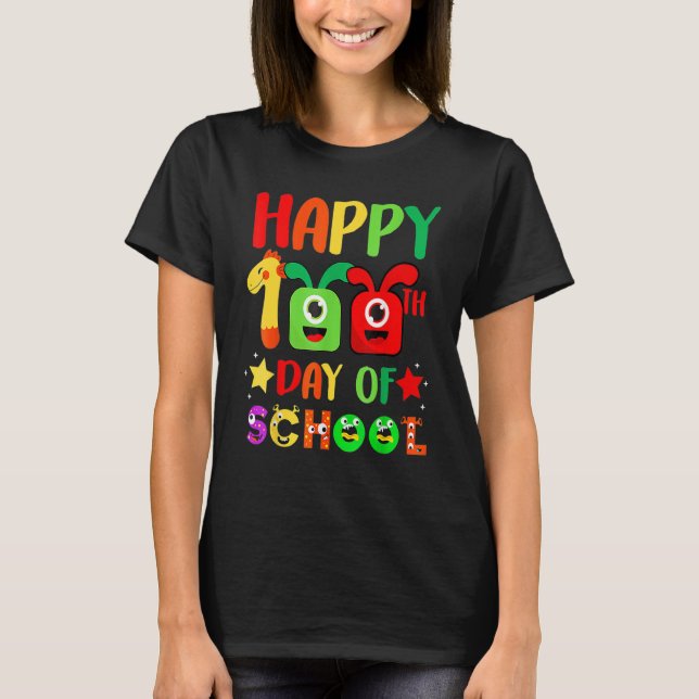 100th Day Of School Teacher 100 Days Smarter Rainb T-Shirt (Vorderseite)
