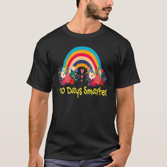 100th Day Of School Teacher Cute 100 Days Smarter  T-Shirt (Vorderseite)