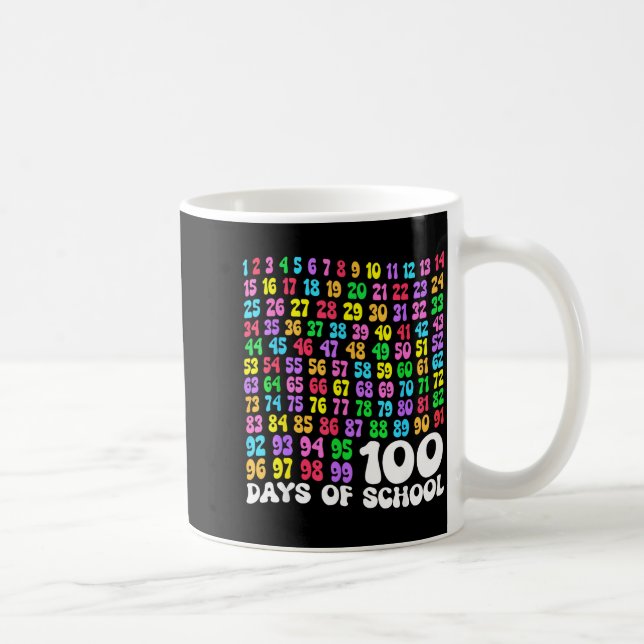 100th Day Of School Teacher Kids 100 Days Math Num Kaffeetasse (Rechts)