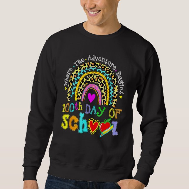 100th Day Of School Teacher Student 100 Days Smart Sweatshirt (Vorderseite)