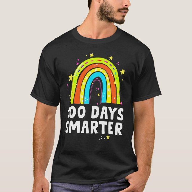 100th Day Of School Teacher Student 100 Days Smart T-Shirt (Vorderseite)