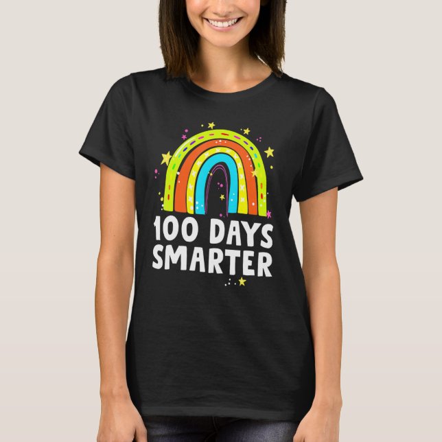 100th Day Of School Teacher Student 100 Days Smart T-Shirt (Vorderseite)