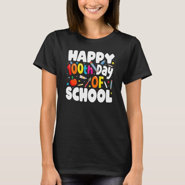100th Day Of School Teachers Costume 100 Days Stud T-Shirt (Vorderseite)