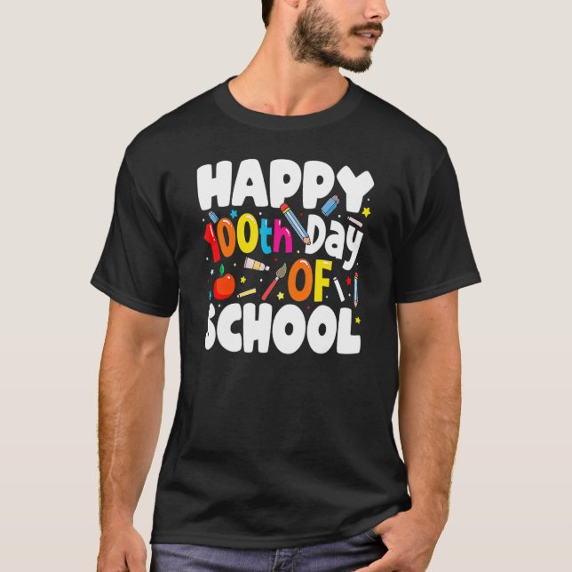100th Day Of School Teachers Costume 100 Days Stud T-Shirt (Vorderseite)