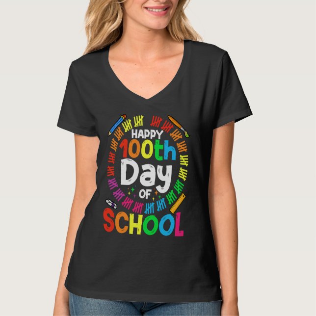 100th Day Of School Teachers Kids Child 100 Days S T-Shirt (Vorderseite)