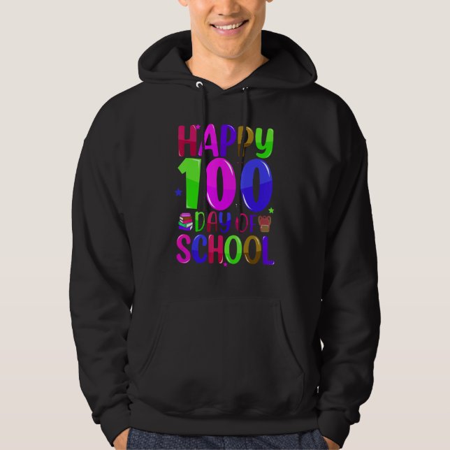 100th Day of School Teachers Kids Child Happy 100  Hoodie (Vorderseite)