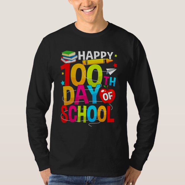 100th Day Of School Teachers Kids Child Happy 100  T-Shirt (Vorderseite)