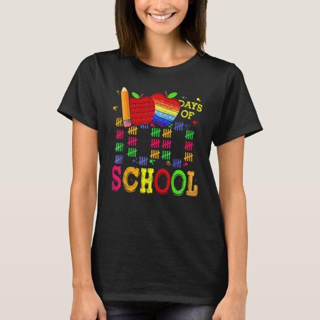 100th Day of School Teachers Kids Child Happy 100  T-Shirt (Vorderseite)