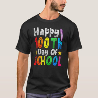 100th Day Of School Teachers Kids Child Happy 100  T-Shirt