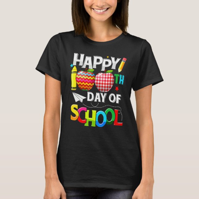 100th Day of School Teachers Kids Child Happy 100  T-Shirt (Vorderseite)