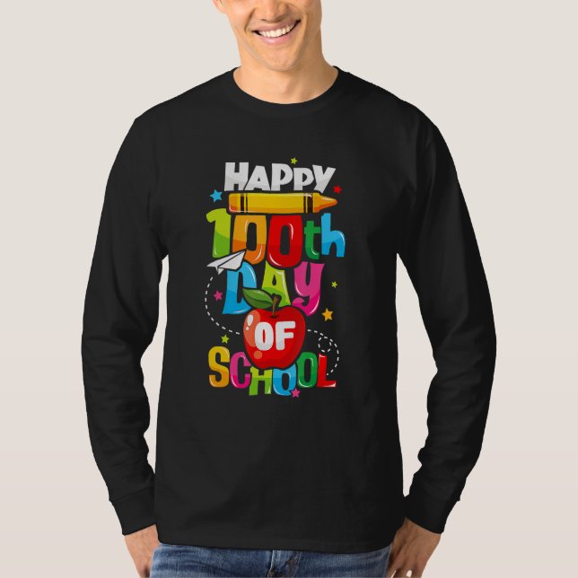 100th Day Of School Teachers Kids Child Happy 100  T-Shirt (Vorderseite)