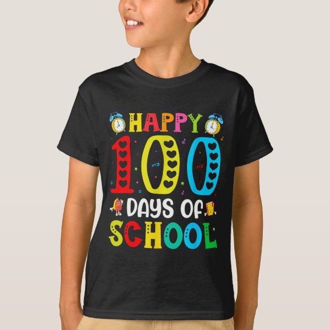 100th Day Of School Teachers Students 100 Days Of  T-Shirt (Vorderseite)