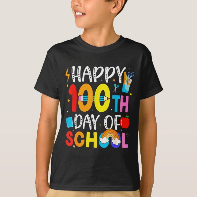 100th Day Of School Teachers Students 100 Days Of  T-Shirt (Vorderseite)