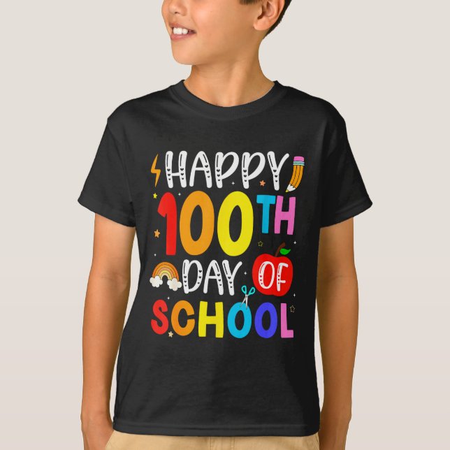 100th Day Of School Teachers Students 100 Days Of  T-Shirt (Vorderseite)
