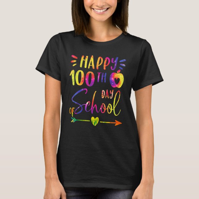 100th Day of School Teachers Students Happy 100 Da T-Shirt (Vorderseite)