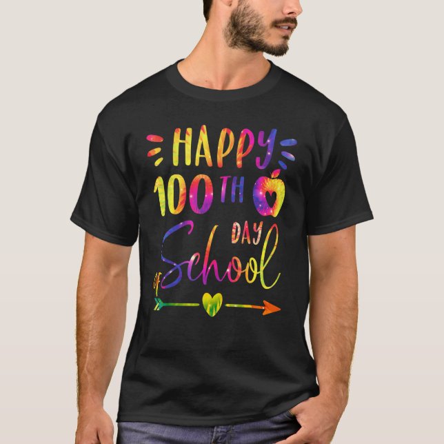 100th Day of School Teachers Students Happy 100 Da T-Shirt (Vorderseite)