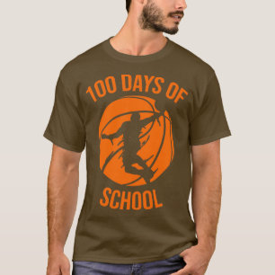 100th Day Student Boys Girls Basketball 100 Days O T-Shirt