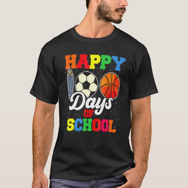 100th Day Student Boys Girls Basketball 100 Days O T-Shirt (Vorderseite)