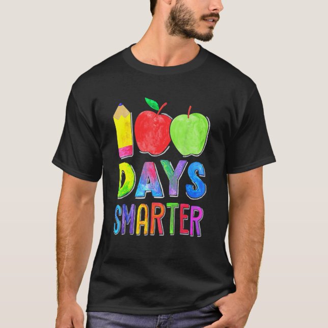 100th Day Student Cute Boys Girls 100 Days Of Scho T-Shirt (Vorderseite)