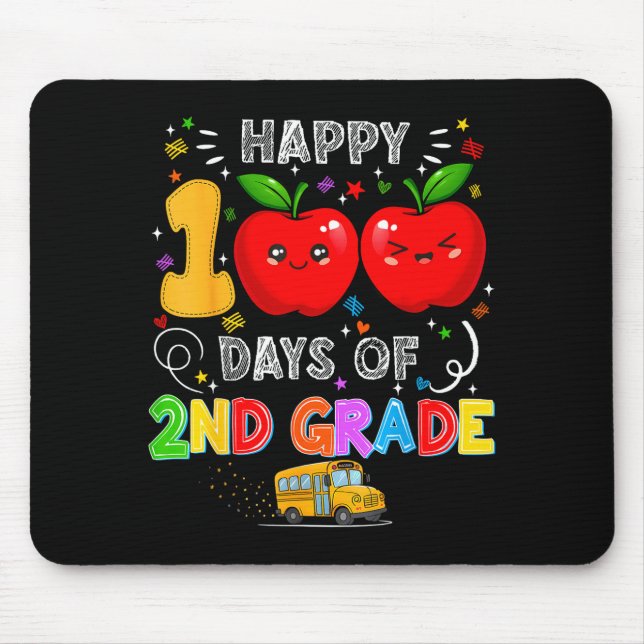 100th Days Of 2nd Grade 100 Days Toddler Girl  Mousepad (Vorne)