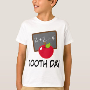 100th Externat Apple Slate unterrichtendes T-Shirt