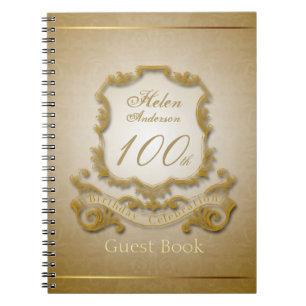 100th Geburtstags-Feier-Vintager Rahmen Notizblock