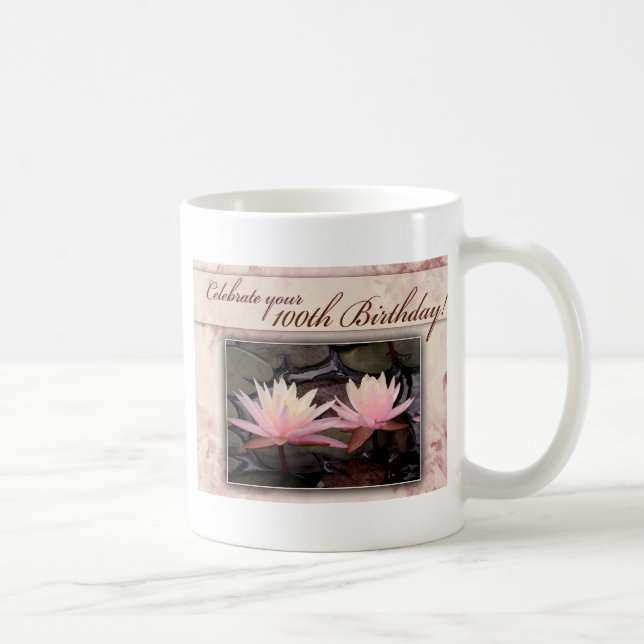 100th Geburtstags-Wasser-Lilien-Feier Tasse (Rechts)