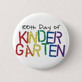 100th Tag des Kindergarten-Knopfes Button