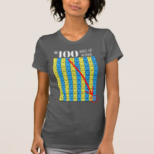 100th Tag Diagramm-des Lehrers des SchulT - T-Shirt
