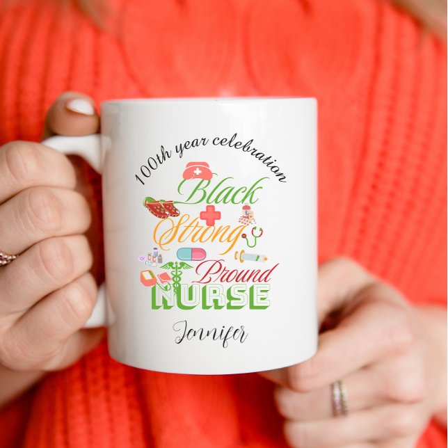 100th year celebration black history nurse  kaffeetasse (Von Creator hochgeladen)