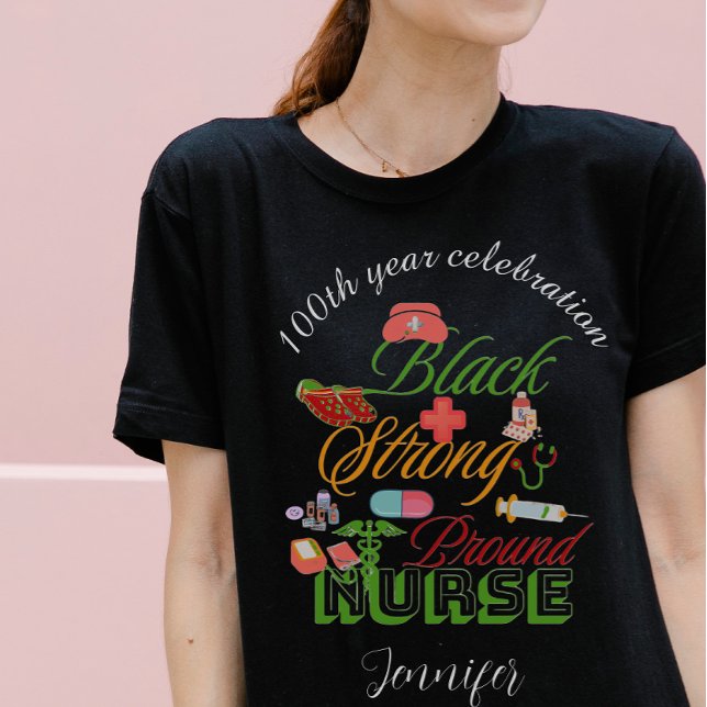 100th year celebration black history nurse  T-Shirt (Von Creator hochgeladen)