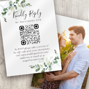 100x Hochzeitwebsite QR Code Foto Eukalyptus UAWG