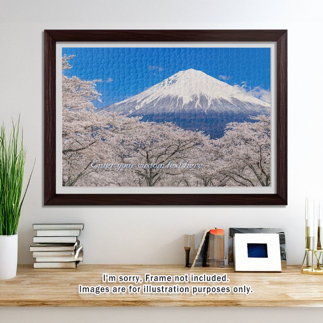 [1014] Mt.Fuji – A White Peak Floating in Blossoms Puzzle (An image of a puzzle displayed in a bright and open room. // 明るく風通しの良い部屋を飾ったときのイメージ)