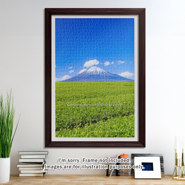 [1014] Mt.Fuji – Spring Sprouts in Tea Fields Puzzle (An image of a puzzle displayed in a bright and open room. // 明るく風通しの良い部屋を飾ったときのイメージ)