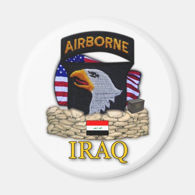 101. ABN im Flugzeug Division iraq Krieg Veteranen Magnet (Vorne)