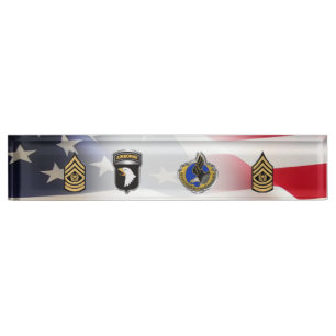 101. Airborne-Division CSM Namensplakette