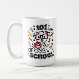 101 Days of School Cute Dog Back to School Kaffeetasse