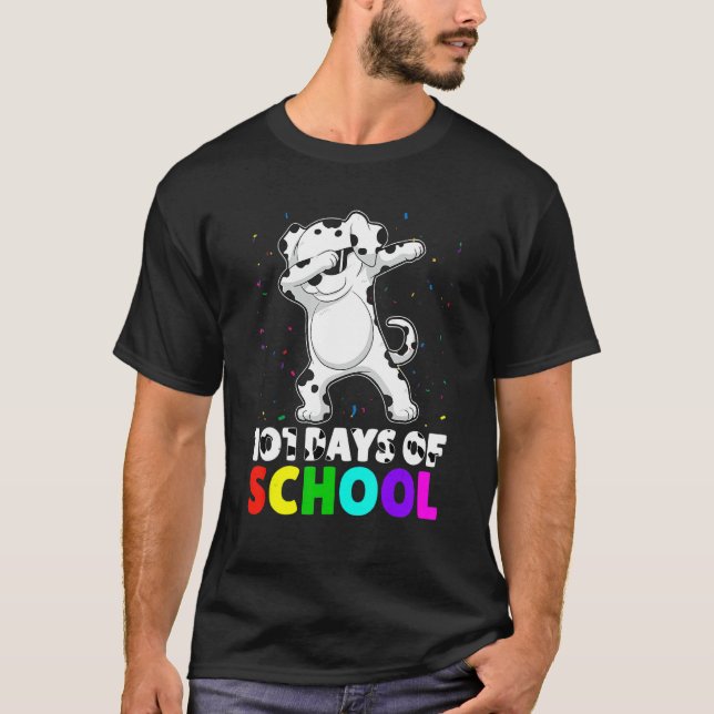 101 Days Smarter Dog Lover School Teachers Student T-Shirt (Vorderseite)
