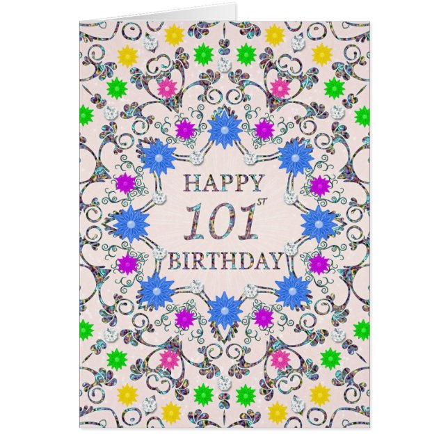 101. Geburtstag Abstrakte Blume (Vorne)