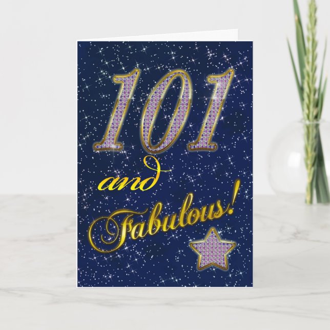 101. Geburtstag für jemanden Fabulous Karte (Vorderseite)
