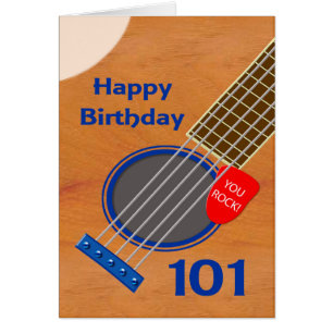 101. Geburtstag Gitarre Spieler Geburtstag