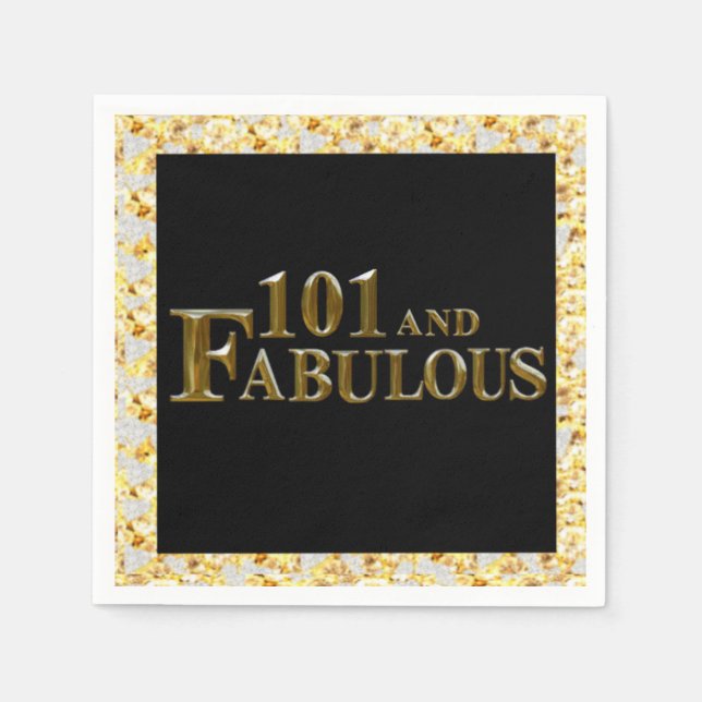 101. Geburtstag  Serviette (Vorderseite)