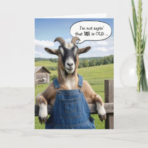 101. Geburtstag Wird alt Ziegen Humor Karte
