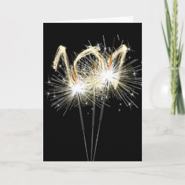 101. Geburtstagsparkler auf schwarz Karte