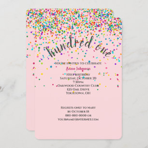 101. Geburtstagsparty Konfetti Einladung