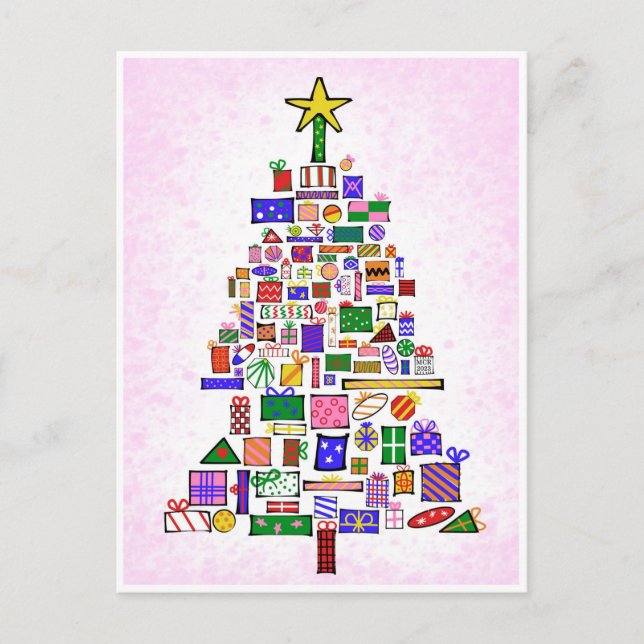 101 Geschenke Feiertagspostkarte (Vorderseite)