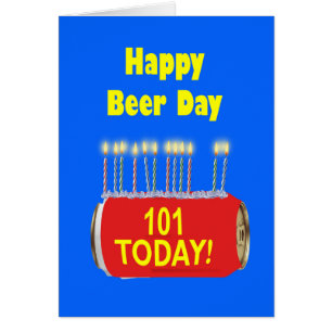 101. glücklicher Biertag Geburtstag