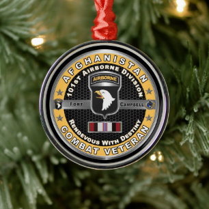 101. Im Flugzeug Abteilung Afghanistan Veteran Ornament Aus Metall