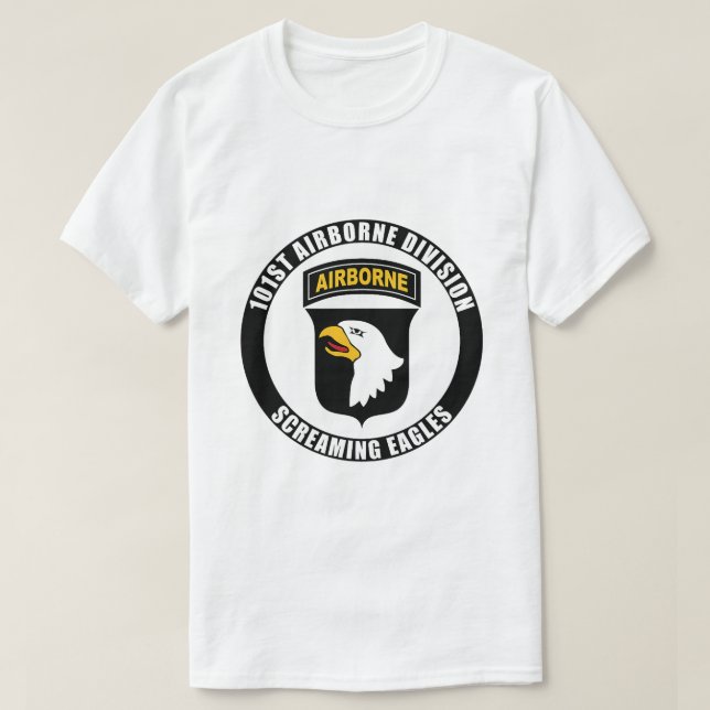 101. Im Flugzeug Abteilung Berühmtes Motto Militar T-Shirt (Design vorne)