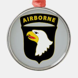 101. Im Flugzeug Abteilung - Kampfdienst Silbernes Ornament